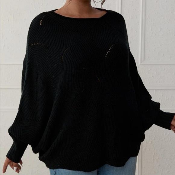 Plus size batwing sleeve sweater - Picture 5 of 6
